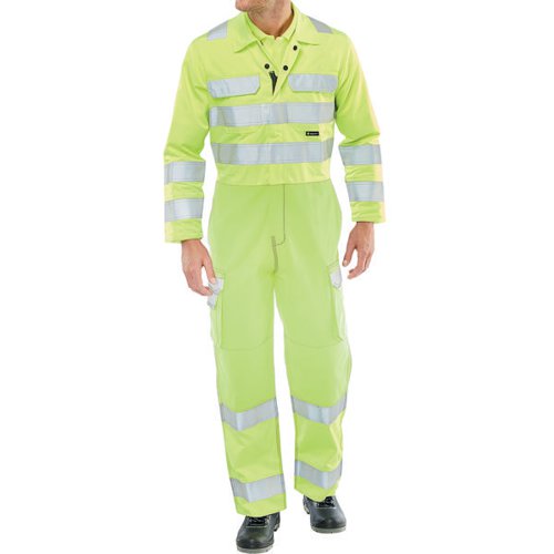 BEESWIFT ARC FLASH HIGH VISIBILITY COVERALL SATURN YELLOW 42