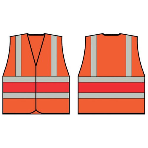 BEESWIFT HIGH VISIBILITY VEST ORANGE/RED L HVVA2RL