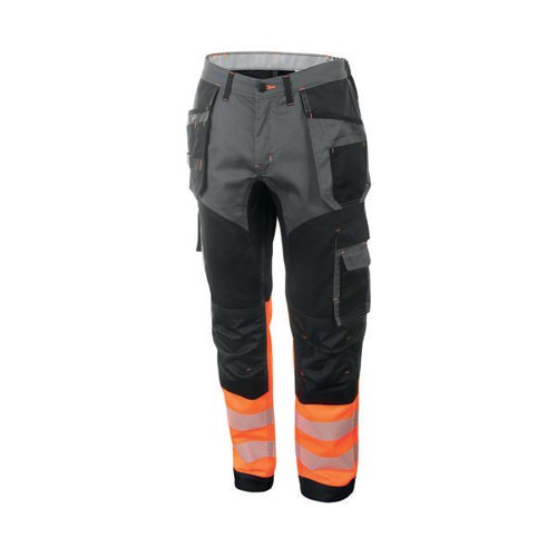 BEESWIFT HIGH VISIBILITY TWO TONE TROUSERS ORANGE/BLACK 28R