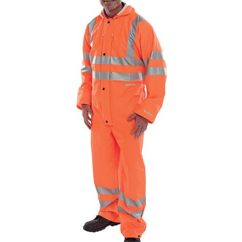 BEESWIFT BSEEN PU BREATHABLE COVERALL ORANGE L PUCORL