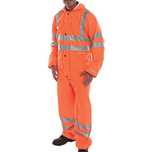 BEESWIFT BSEEN PU BREATHABLE COVERALL ORANGE S PUCORS