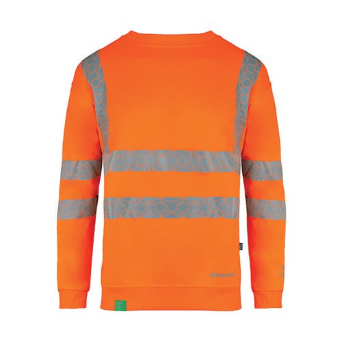 BEESWIFT ENVIROWEAR HIGH VISIBILITY SWEATSHIRT ORANGE M EWCS