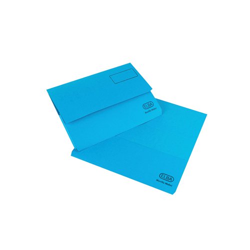 ELBA STRONGLINE DOCUMENT WALLET BRIGHT MANILLA FOOLSCAP BLUE