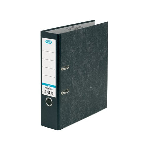 ELBA 80MM LEVER ARCH FILE A4 MARBLED BLACK (10 PACK) 1000810