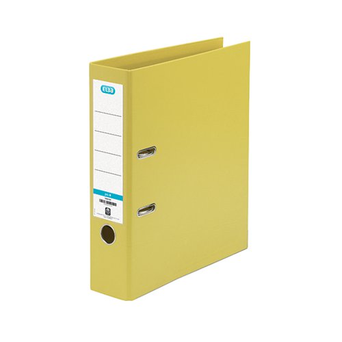 ELBA 70MM LEVER ARCH FILE PLASTIC YELLOW A4 100102166
