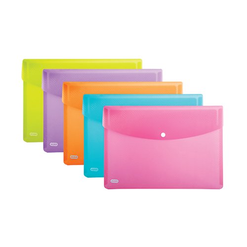 ELBA SNAP WALLET A4 ASSORTED (5 PACK) 100201306