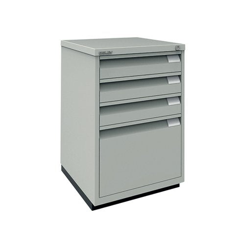 BISLEY 4 DRAWER FILING CABINET 470X470X710MM GOOSE GREY 1F3E