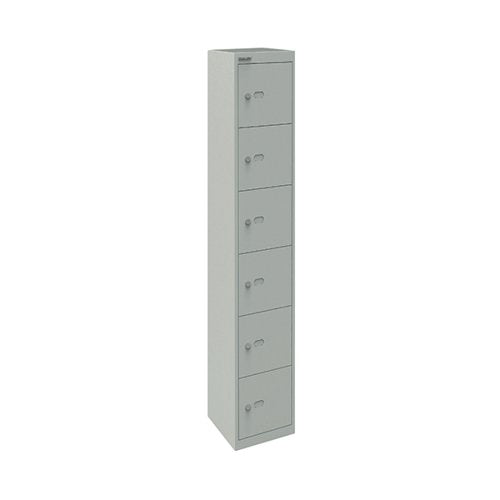 BISLEY 6 DOOR LOCKER 305X305X1802MM GOOSE GREY CLK126 GOOSE
