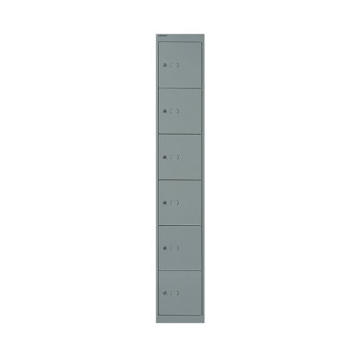 BISLEY 6 DOOR LOCKER 305X457X1802MM GOOSE GREY CLK186 GOOSE