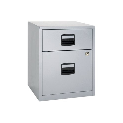 BISLEY 2 DRAWER HOME FILING CABINET A4 413X400X525MM GREY BY