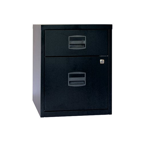 BISLEY 2 DRAWER HOME FILING CABINET A4 413X400X525MM BLACK B