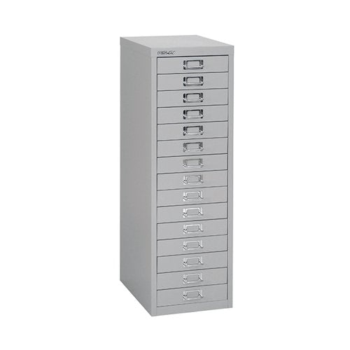 BISLEY 15 MULTIDRAWER FILING CABINET A4290X420X870MM GREY H3