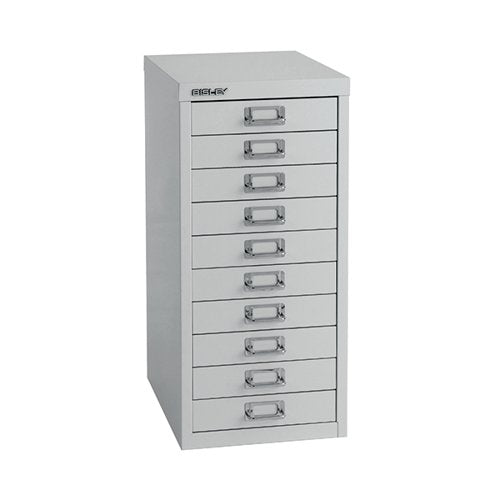 BISLEY 10 MULTIDRAWER CABINET A4 300X430X600MM GREY H2910NL-