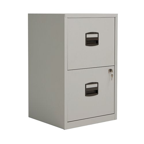 BISLEY 2 DRAWER HOME FILING CABINET A4 413X400X672MM GOOSE G