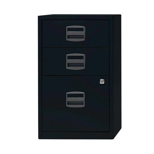 BISLEY 3 DRAWER HOME FILING CABINET A4 413X400X672MM BLACK P