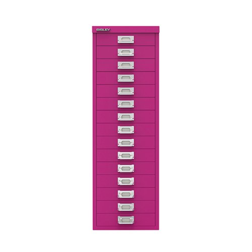 BISLEY 15 MULTIDRAWER CABINET 279X380X860MM FUCHSIA BY78743