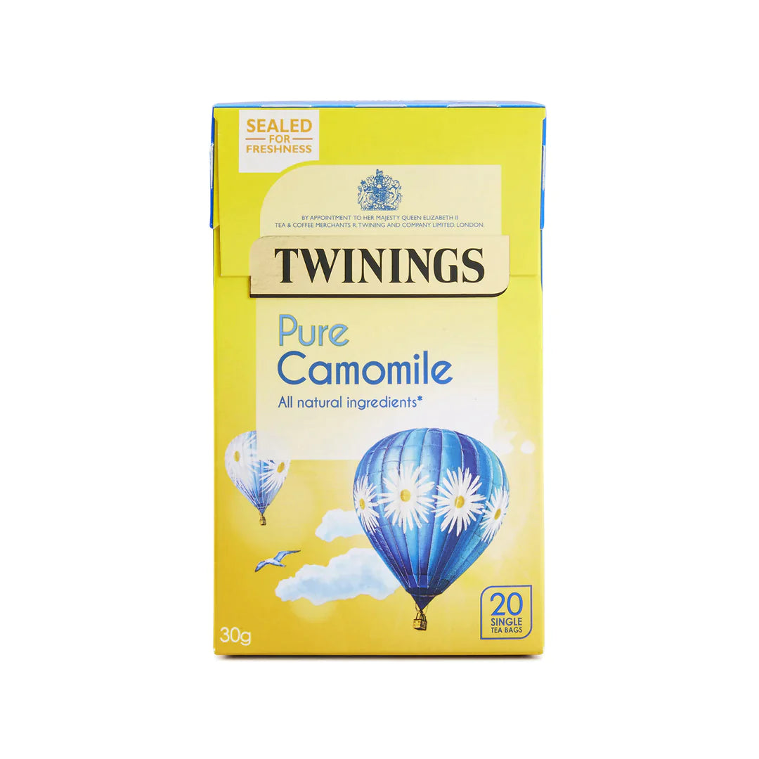 TWININGS CALMING CAMOMILE TAG & ENVELOPE TEA BAGS (20 bags)