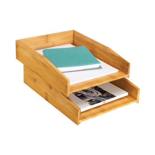 CEP SILVA BAMBOO LETTER TRAY WOODGRAIN (PACK OF 2) 224001030