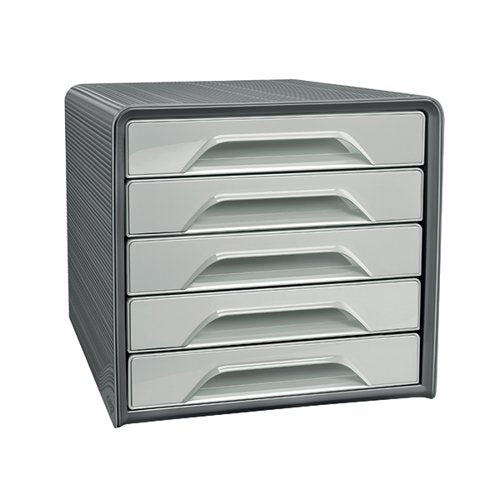 SMOOVE BY CEP RECYCLED 5 DRAWER DESKTOP MODULE GREY 10711163