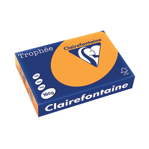 TROPHEE CARD A4 160GM ORANGE (PACK OF 250) 1042C