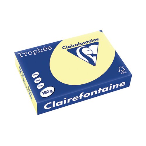 TROPHEE CARD A4 160GM CANARY (PACK OF 250) 2636C