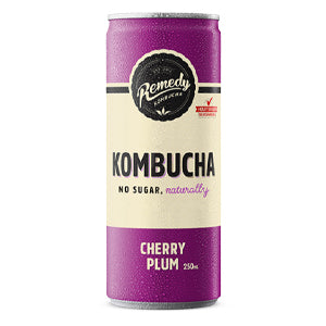 REMEDY DRINKS KOMBUCHA CHERRY PLUM CANS (250ml) x 12