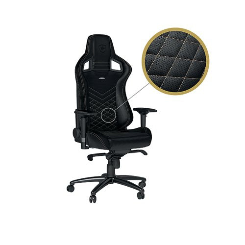 NOBLECHAIRS EPIC GAMING CHAIR FAUX LEATHER BLACK/GOLD GC-002