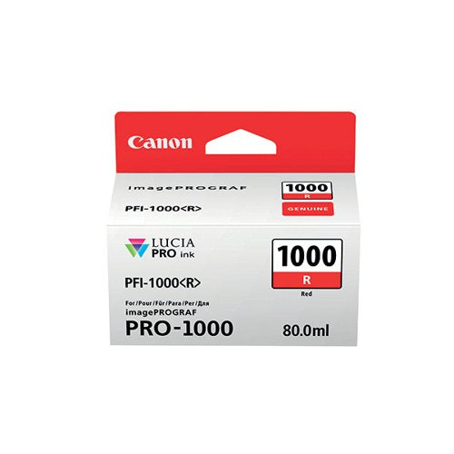 CANON PFI-1000R INK CARTRIDGE RED 0554C001