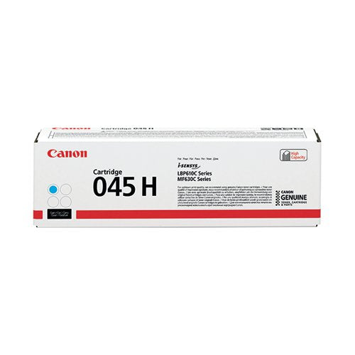 CANON 045H TONER CARTRIDGE HIGH YIELD CYAN 1245C002