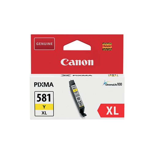 CANON CLI-581XL INK CARTRIDGE HIGH YIELD YELLOW 2051C001