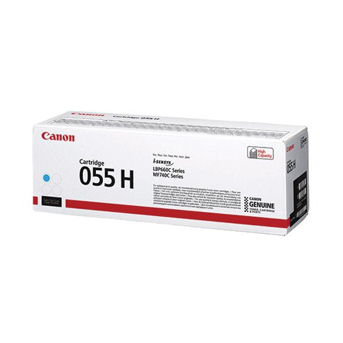 CANON 055H TONER CARTRIDGE HIGH YIELD CYAN 3019C002