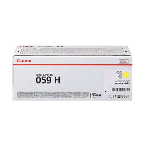 CANON 059H TONER CARTRIDGE HIGH YIELD YELLOW 3624C001