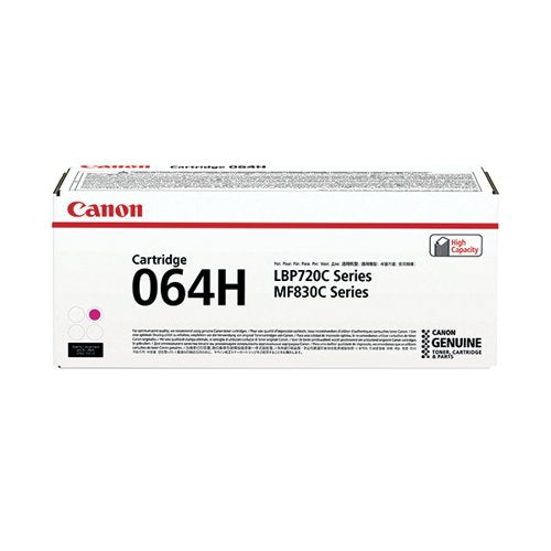 CANON 064H TONER CARTRIDGE HIGH YIELD MAGENTA 4934C001
