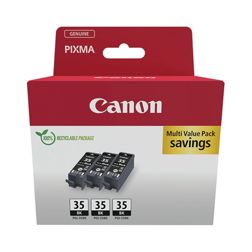 CANON PGI-35 INK CARTRIDGE BLACK TRIPLE PACK 1509B028