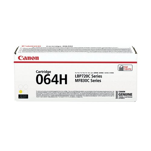 CANON 064H TONER CARTRIDGE HIGH YIELD YELLOW 4932C001