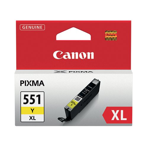 CANON CLI-551XLY INK CARTRIDGE HIGH YIELD YELLOW 6446B001