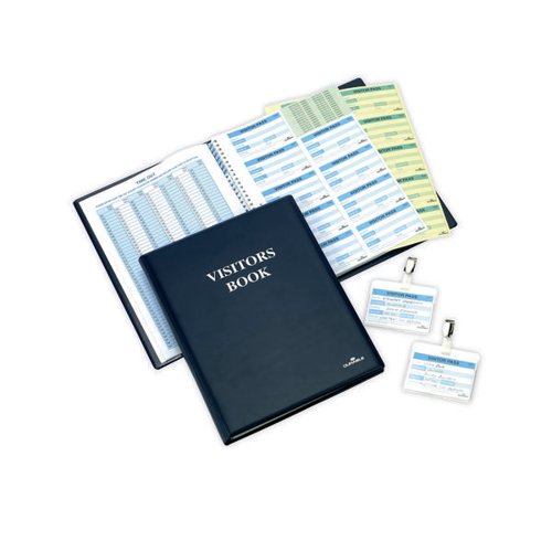 DURABLE VISITORS BOOK WITH 300 BADGE INSERTS 1465/00