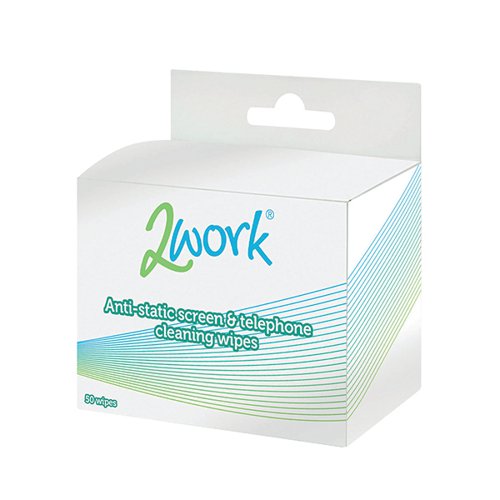 2WORK ANTI-STATIC SCREEN AND TELEPHONE WIPES (PACK OF 50) DB