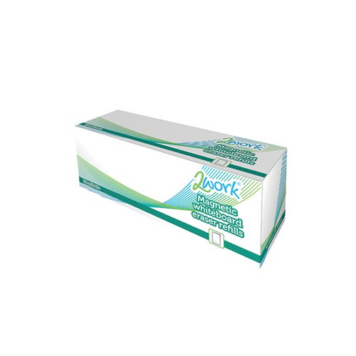 2WORK WHITEBOARD ERASER REFILL PADS (PACK OF 10) DB50837