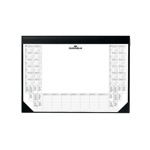 DURABLE CLEAR OVERLAY CALENDAR DESK MAT 65X52CM BLACK 7291/0