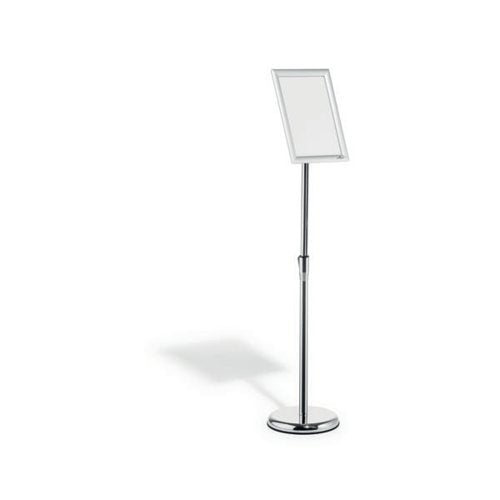 DURABLE FLOOR INFOSTAND WITH ALUMINIUM SNAP FRAME A4 SILVER