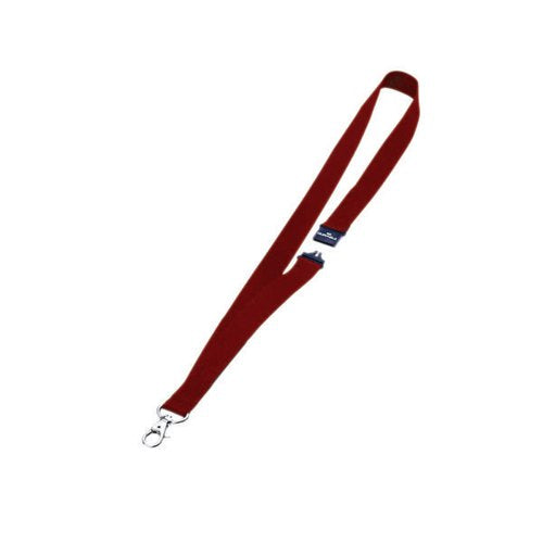 DURABLE SOFT LANYARD WITH CLIP AND SAFETY RELEASE RED (PACK