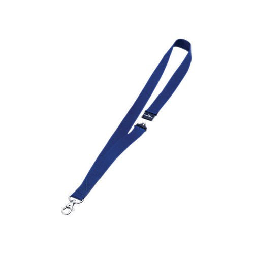 DURABLE SOFT LANYARD WITH CLIP AND SAFETY RELEASE BLUE (PACK