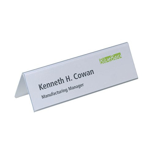 DURABLE TABLE PLACE NAME HOLDER 61X210MM CLEAR (PACK OF 25)