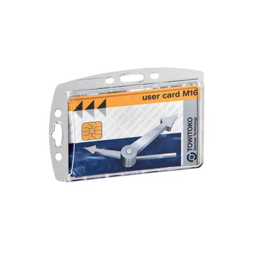 DURABLE ENCLOSED PROXIMITY CARD HOLDER NO CLIP 54X85MM CLEAR