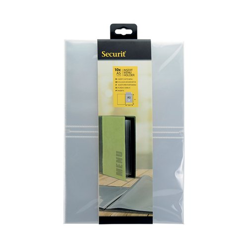 SECURIT A5 MENU BOOK COVERS INSERTS (PACK OF 10) MC-TIA5