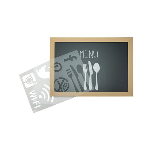 SECURIT LIQUID CHALK MARKER STENCIL SET PLASTIC (PACK OF 6)