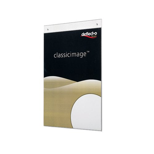 DEFLECTO PORTRAIT WALL SIGN HOLDER A4 (TOP LOADING DESIGN MA