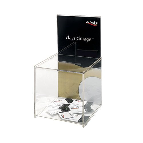 DEFLECTO SUGGESTION BOX WITH SIGN HOLDER DE66001