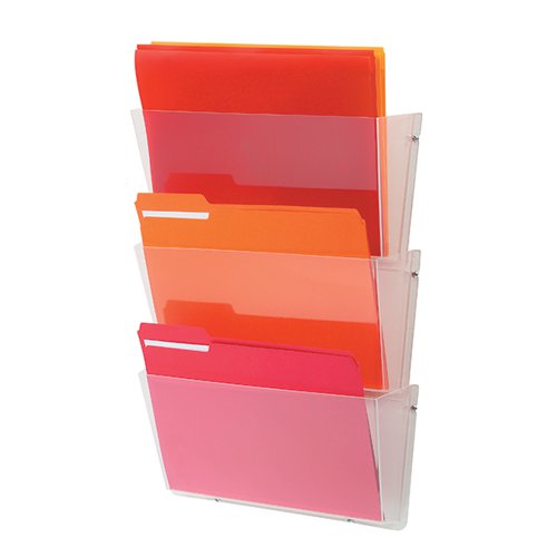 DEFLECTO LINKED WALL FILE POCKET A4 (PACK OF 3) DE736YTCRY